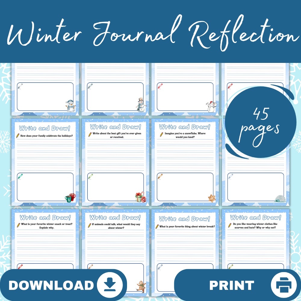 Winter Journal Reflection - 45 Pages